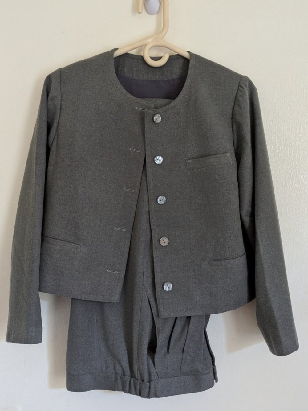 New Wool 2 Pieces Pant Suit XS